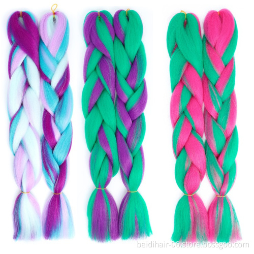 24inch Yaki Fiber Blend Mix Color Jumbo Braids